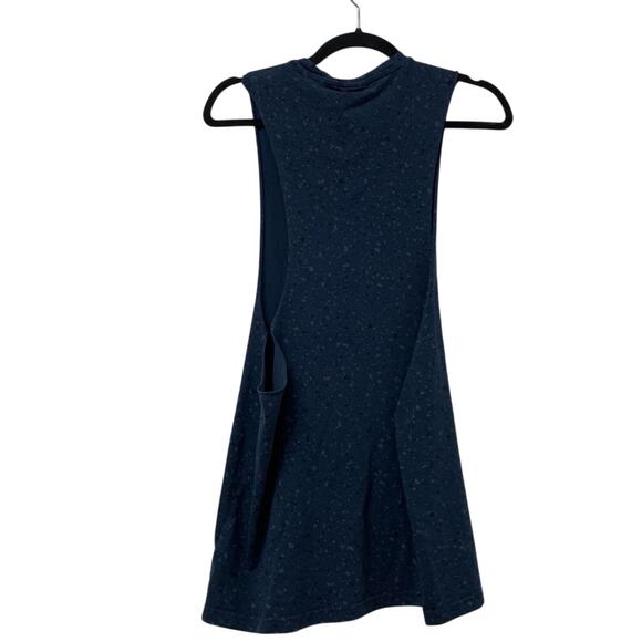 GYMSHARK MICRO PRINT DROP ARM TANK NAVY BLUE - Picture 5 of 5